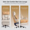 M80 Dual Motor Executive Office Chair with Footrest, Big & Tall, 420lbs, Beige - Image 6