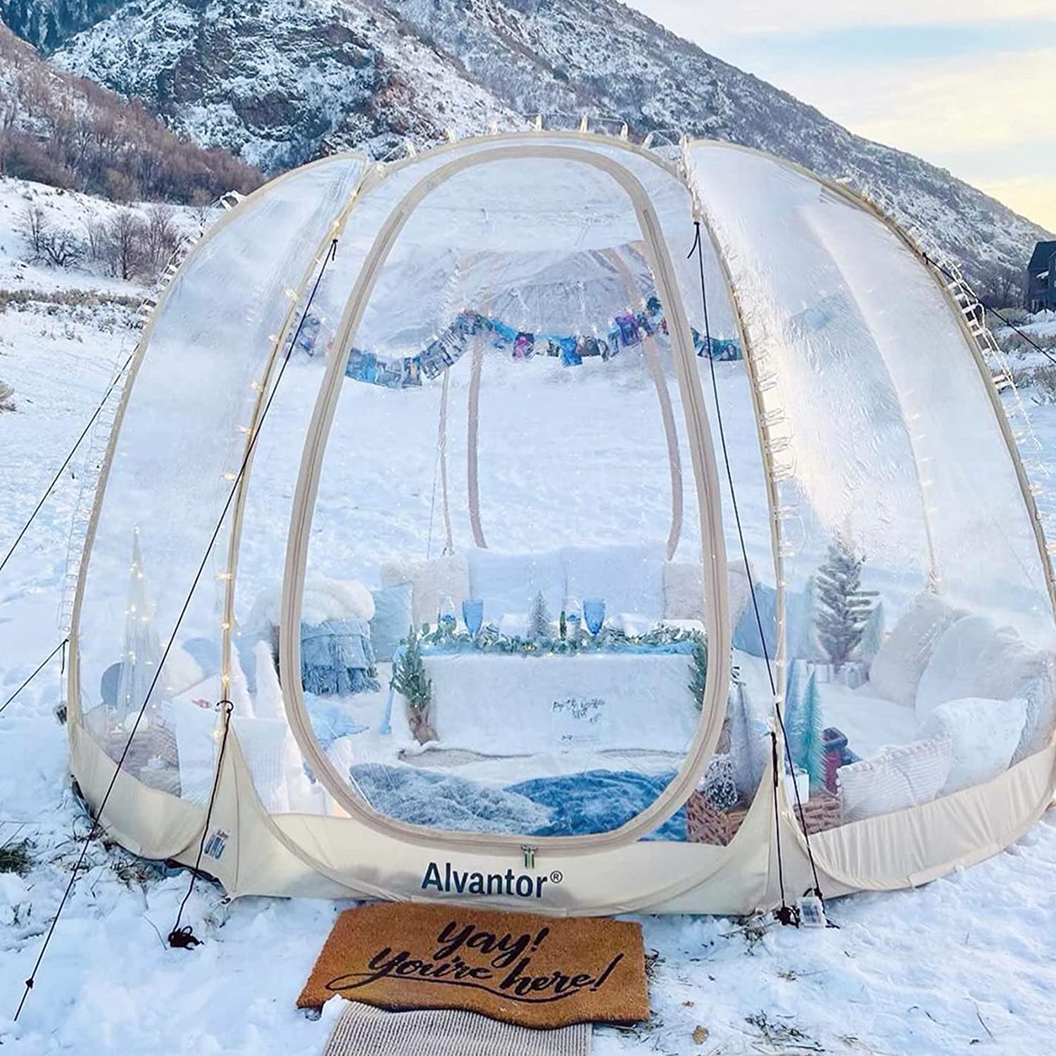 Alvantor Bubble Tent Pop Up Gazebo, 8-10 Person Igloo Dome Garden Patio Canopy Shelter - Image 19
