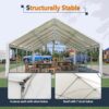 20x40 FT Heavy-Duty Party Tent with 3 Storage Bags - Large Waterproof Wedding Event Shelter for Removable Sidewalls & Zipper Door - Outdoor Commercial Tent for Parties Carport Camping BBQ Garden - Image 4