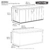 Lifetime 568 Litre Modern Outdoor Storage Deck Box Model 60384U - Image 2
