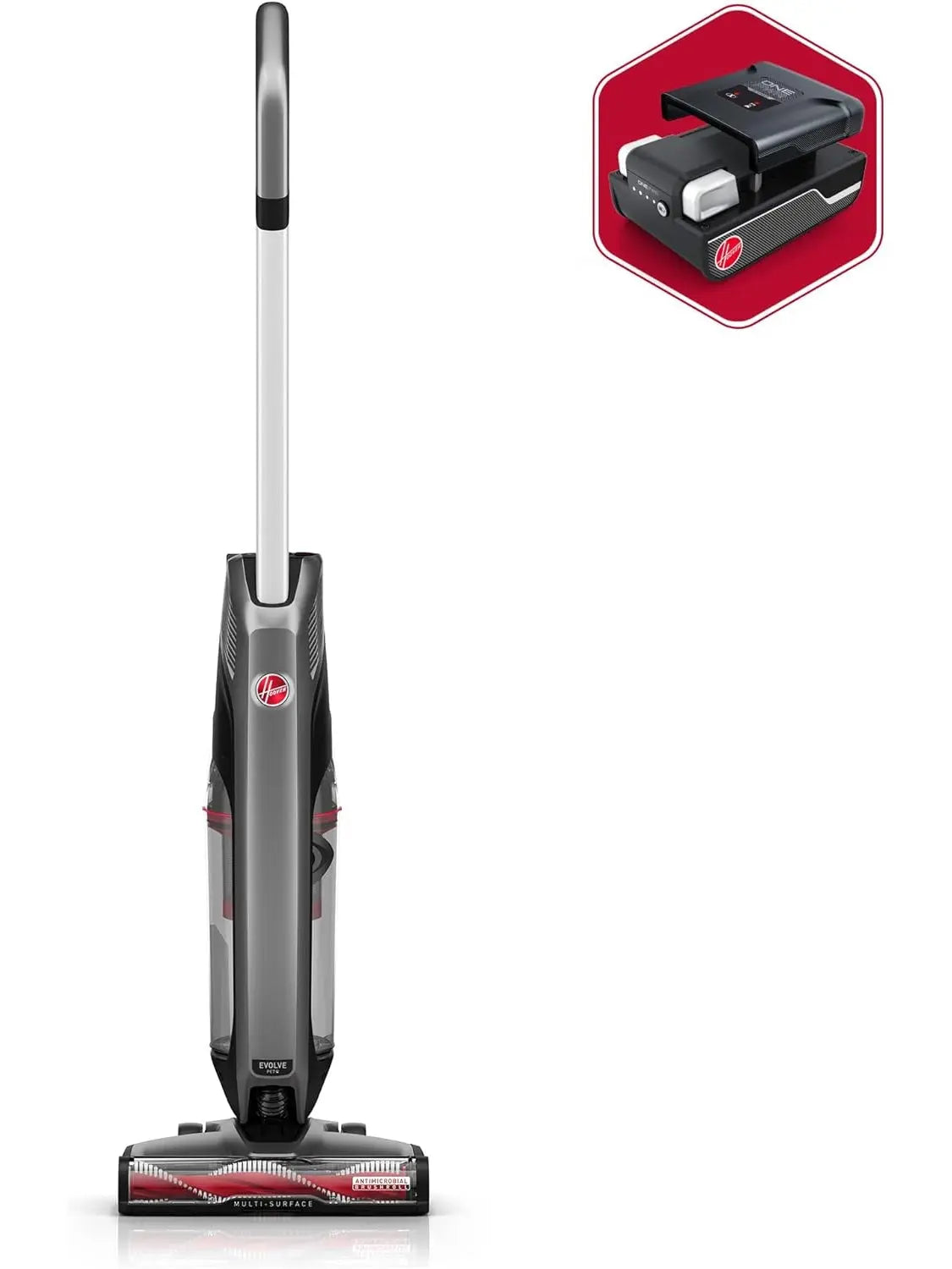 Hoover ONEPWR Evolve Pet Cordless Small Upright Vacuum Cleaner Lightweight Stick Vac For Carpet and Hard Floor BH53422V Black - Image 3