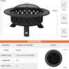 SUNCREAT 42” Patio Fire Pit Wood Burning with Mesh Spark Screen, Bonfire Outdoor firepit with Fireplace Poker, Black - Image 40