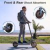 Electric Scooter, 350W/500W Powerful Motor, 8.5"/10" Solid Tires, 19/22Mph, 28/21/12 Miles Range,Dual Braking - Image 30
