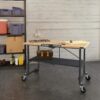 COSCO SmartFold Butcher Block Workbench, 700LB Capacity, Gray - Image 3