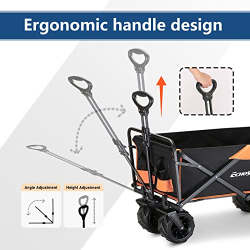 Heavy Duty 350 lb Capacity Foldable Wagon with Large Wheels - Image 4