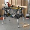 Keter ?C 197283 Folding Table Work Bench for Miter Saw Stand Woodworking Tools and Accessories with Included 12 Inch Wood Clamps ?C Easy Garage Storage Black/Yellow - Image 10