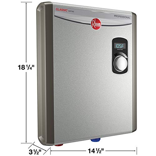 Rheem 18kW 240V Tankless Electric Water Heater, Energy Efficient, Compact, Gray - Image 4