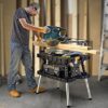 Keter ?C 197283 Folding Table Work Bench for Miter Saw Stand Woodworking Tools and Accessories with Included 12 Inch Wood Clamps ?C Easy Garage Storage Black/Yellow - Image 6