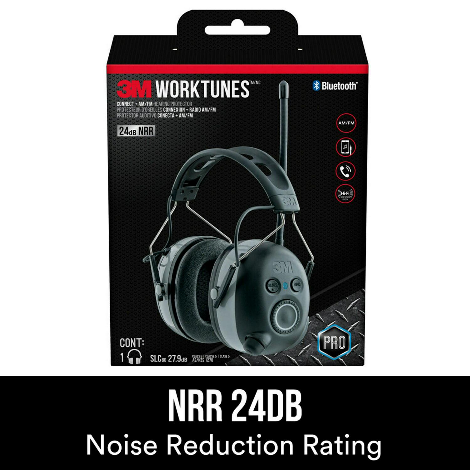 3M Worktunes Connect. AM/FM Hearing Protector. Bluetooth Technology - Image 2