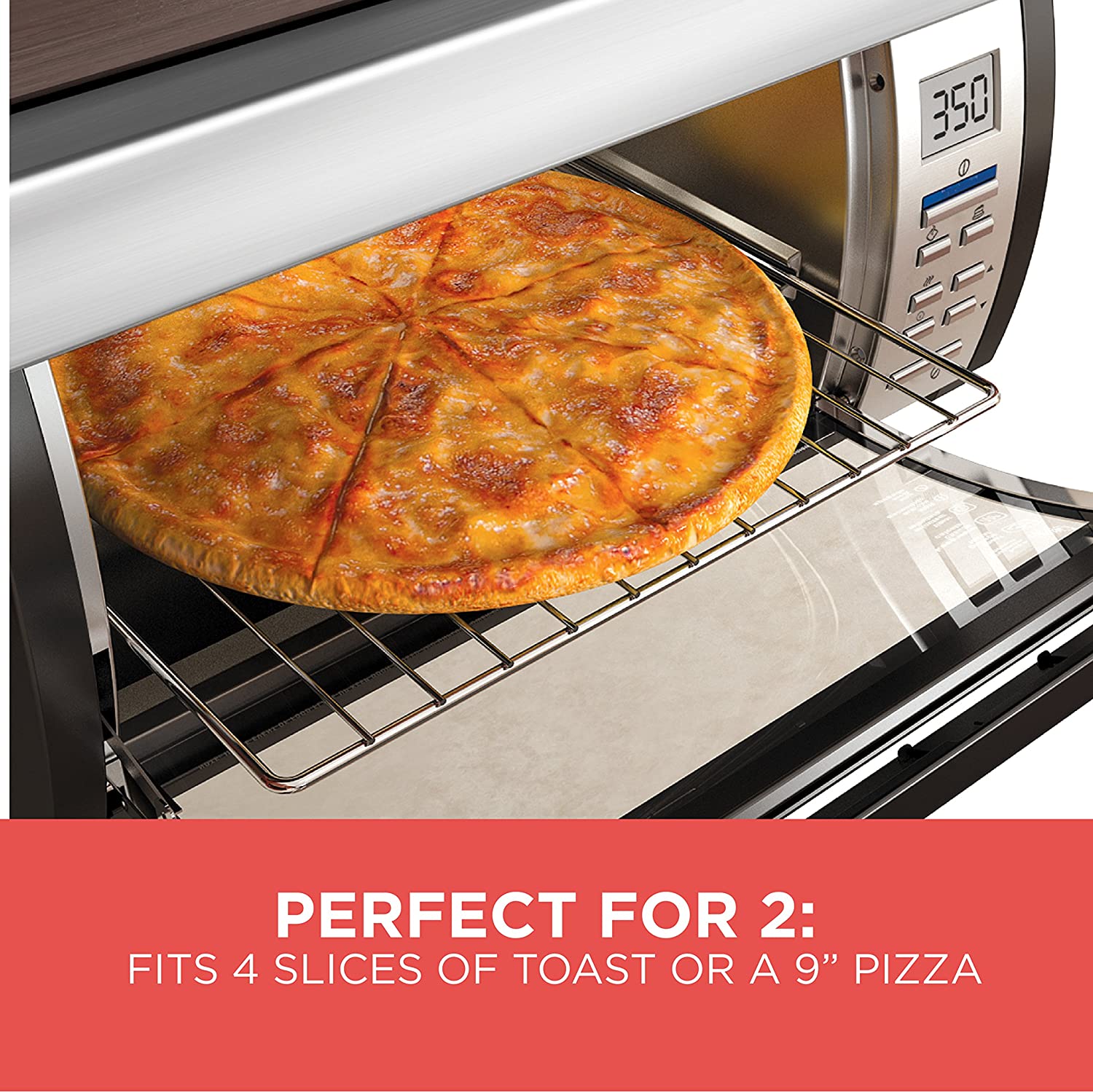 Spacemaker Under-Counter Toaster Oven, Black/Stainless Steel, TROS1000D - Image 6