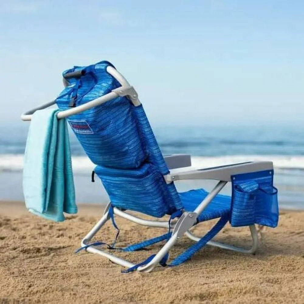 Tommy Bahama Backpack Beach Chairs - (2 PACK Blue ) - Image 3