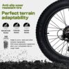 750W Electric Bike 26′′ Fat Tire Adult Electric Bicycles 48V 13AH Removable Lithium Battery Ebike with Suspension Fork Aluminium Frame Beach Snow Mountain E-Bike for Adults - Image 3