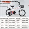 Baprem 18" Girls Bike for 5-9 Years Old Kids, Cute Kids Bike with Training Wheels, Steel Frame Sporty Children Bicycle, Pink - Image 30