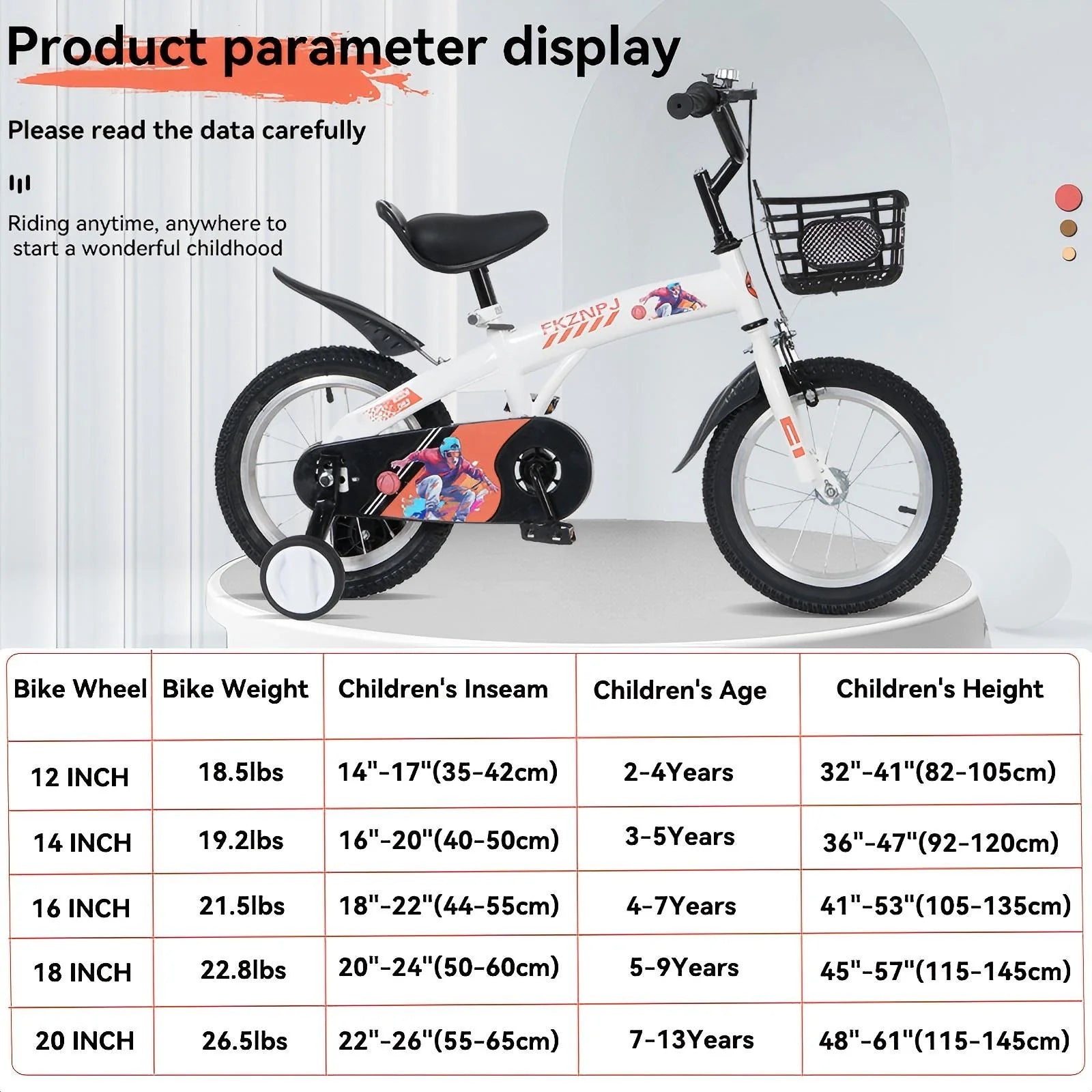 Baprem 18" Girls Bike for 5-9 Years Old Kids, Cute Kids Bike with Training Wheels, Steel Frame Sporty Children Bicycle, Pink - Image 30