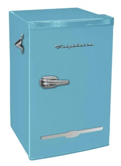 Frigidaire 3.2 Cu ft Retro Mini Fridge with Side Bottle Opener Efr376, Blue
