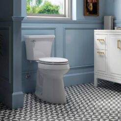 Alternative view of Extra Tall Highline Arc Complete Solution 2-piece 1.28 GPF Single Flush Elongated Toilet in White (Seat Included) 78305-0
