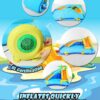 Inflatable Water Slides for Kids 8-in-1 Bounce House Water Park with 450W Blower Climbing Wall, Splash Pool, 2 Water Cannons, Basketball Hoop, Water Slide, Crocodile Sprinkler for Gift Backyard Party - Image 16