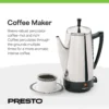Presto Stainless Steel Coffee Maker, 12 Cup Robust Percolator Coffee, Silver - 2.79 - Image 6