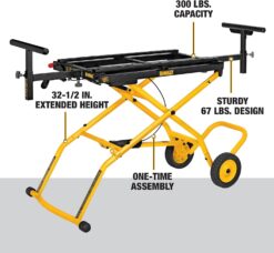 Alternative view of DEWALT Miter Saw Stand With Wheels (DWX726), Yellow