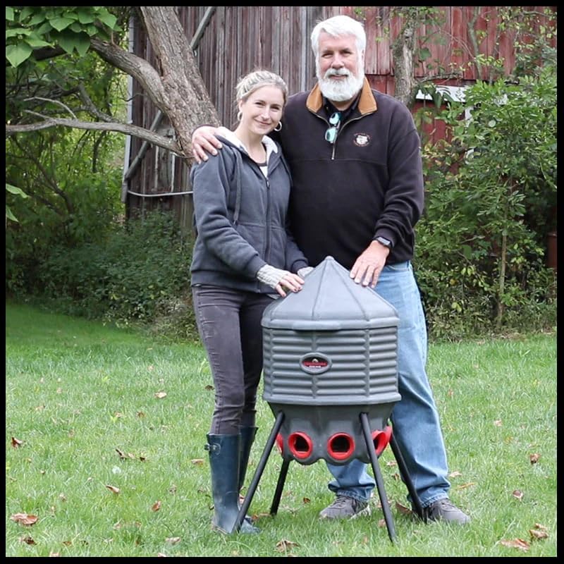 80lb Poultry Feeder, Adjustable Height, UV Stable, Weather Resistant, 8 Ports, Made in USA - Image 8