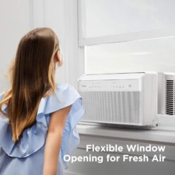 Alternative view of U-Shaped Inverter Window Air Conditioner 12,000BTU with Open Window Flexibility, Robust Installation,Extreme Quiet, 35% Energy Saving, Smart Control, Alexa, Remote, Bracket Included (Renewed)