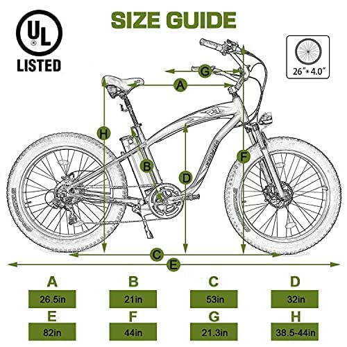 750W Electric Bike 26′′ Fat Tire Adult Electric Bicycles 48V 13AH Removable Lithium Battery Ebike with Suspension Fork Aluminium Frame Beach Snow Mountain E-Bike for Adults - Image 4
