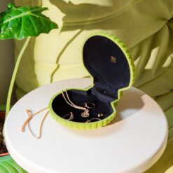 Alternative view of Venus Velvet Seashell Jewelry Box - Green