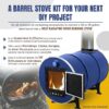 Barrel Stoves Kit C Perfect For 30-55 Gallon Drum Wood Stove Kit - Wood Burning Stove Kit Barrel Stove Door - Fire Wood Camp Stove Kit Wood Stove Kit for Emergency Heating & Cooking - Image 2