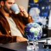 MOVA 4.5" Self-Rotating Globe Earth with Clouds, Light Powered - Image 8
