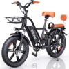 Electric Bike for Adults750W 30-70Miles 48V 15AH Removable Battery Ebike 20" x 4.0 Fat Tire Beach Commuting E-Bike 2 Seater W/Fork Suspension UL2849 - Image 2