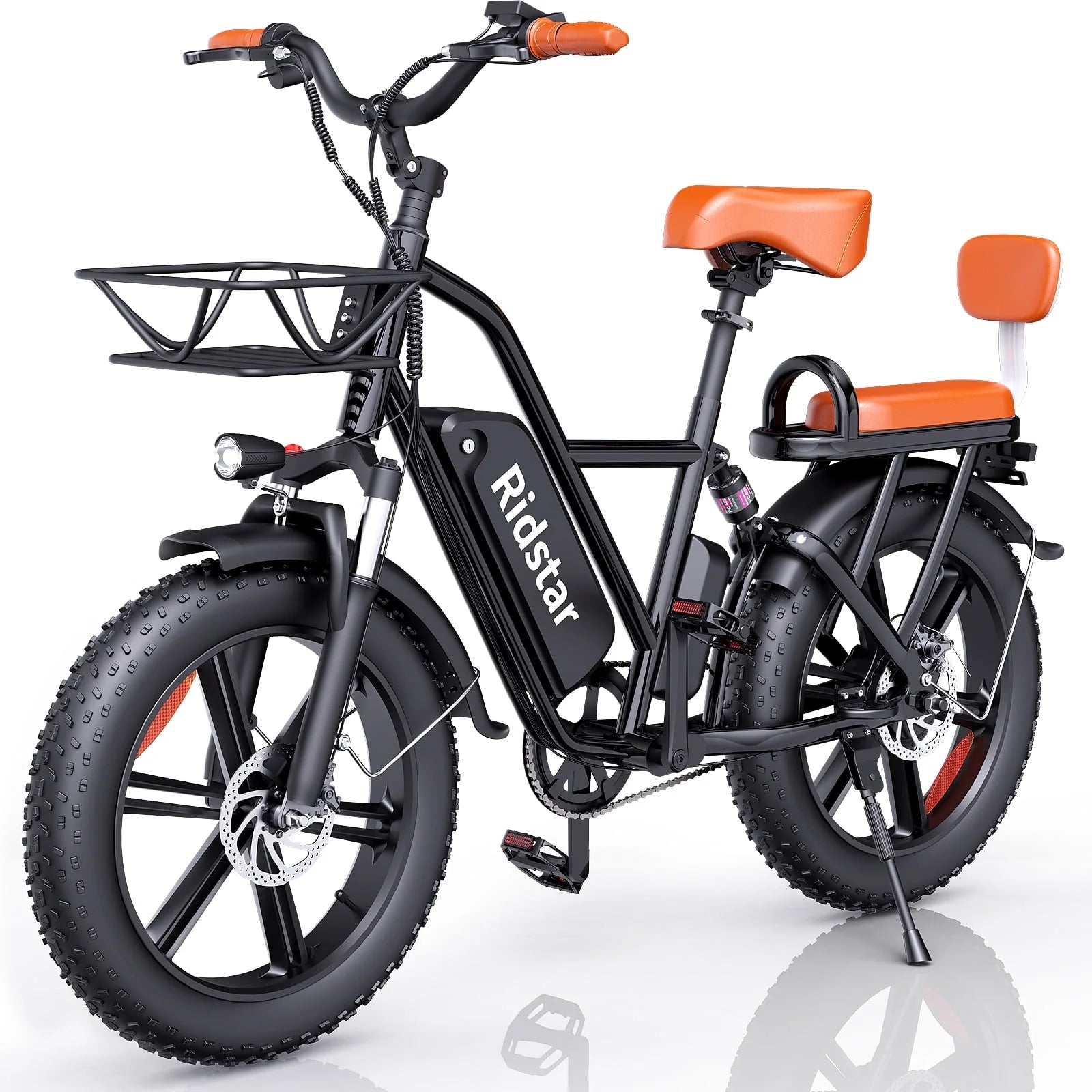 Electric Bike for Adults750W 30-70Miles 48V 15AH Removable Battery Ebike 20" x 4.0 Fat Tire Beach Commuting E-Bike 2 Seater W/Fork Suspension UL2849 - Image 2