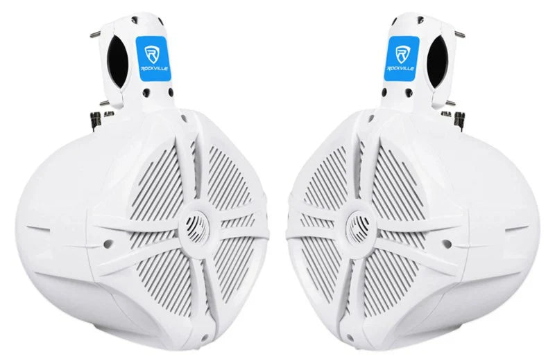 (2) 8 600 Watt Waterproof Overhead Soundbar/Roll Bar Speakers for Jeep Wrangler