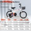 Baprem 18" Girls Bike for 5-9 Years Old Kids, Cute Kids Bike with Training Wheels, Steel Frame Sporty Children Bicycle, Pink - Image 26