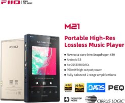 Alternative view of FiiO M21 Android 13 Hi-Res Music Player, Snapdragon 680, Blue-Black