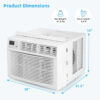 10000 Btu Quiet Window Air Conditioner With Remote Amp Eco Mode Energy Star Certified 3 In 1 Window Ac Unit With Dehumidifier - Image 2
