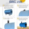 Barrel Stoves Kit C Perfect For 30-55 Gallon Drum Wood Stove Kit - Wood Burning Stove Kit Barrel Stove Door - Fire Wood Camp Stove Kit Wood Stove Kit for Emergency Heating & Cooking - Image 7