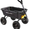 Gorilla Carts 7GCG-NF 7 Cu. Ft. Heavy-Duty Poly Garden Dump Cart with No-Flat Tires Black ( Exclusive) - Image 2