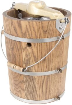 Alternative view of 6 qt Country Ice Cream Maker – Classic Wooden Tub – Hand Crank