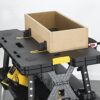 Keter ?C 197283 Folding Table Work Bench for Miter Saw Stand Woodworking Tools and Accessories with Included 12 Inch Wood Clamps ?C Easy Garage Storage Black/Yellow - Image 3