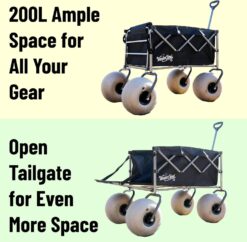 Alternative view of Beach Wagon with 13" Balloon Wheels, Collapsible, All-Terrain, 185L