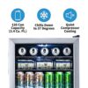 NewAir Beverage Refrigerator Cooler | 126 Cans Free Standing with Right Hinge Glass Door - Image 10