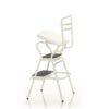 COSCO Stylaire Retro Chair + Step Stool with flip-up seat (white, one pack) - Image 6