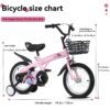 Baprem 18" Girls Bike for 5-9 Years Old Kids, Cute Kids Bike with Training Wheels, Steel Frame Sporty Children Bicycle, Pink - Image 12