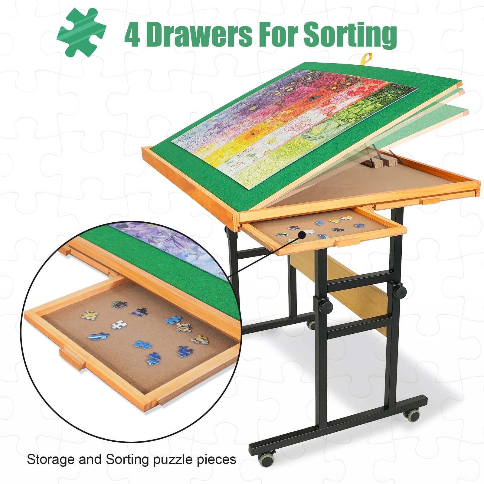ALL4JIG Adjustable 3 Tilting Angle Portable Drawers - Image 5