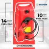 14 Gallon Portable Gas Fuel Tank with Pump, 2 Pack, Red - Image 13