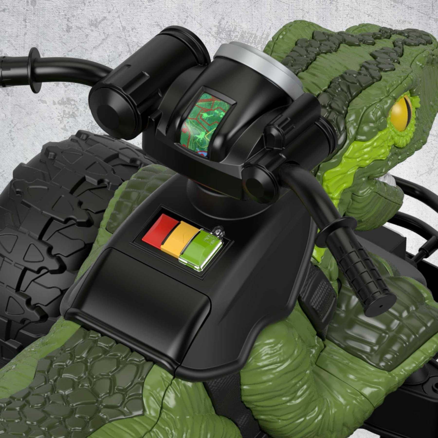 Fisher-Price Power Wheels Jurassic World Dino Racer Ride-On ATV, 6 MPH Green Dinosaur Toy - Image 3