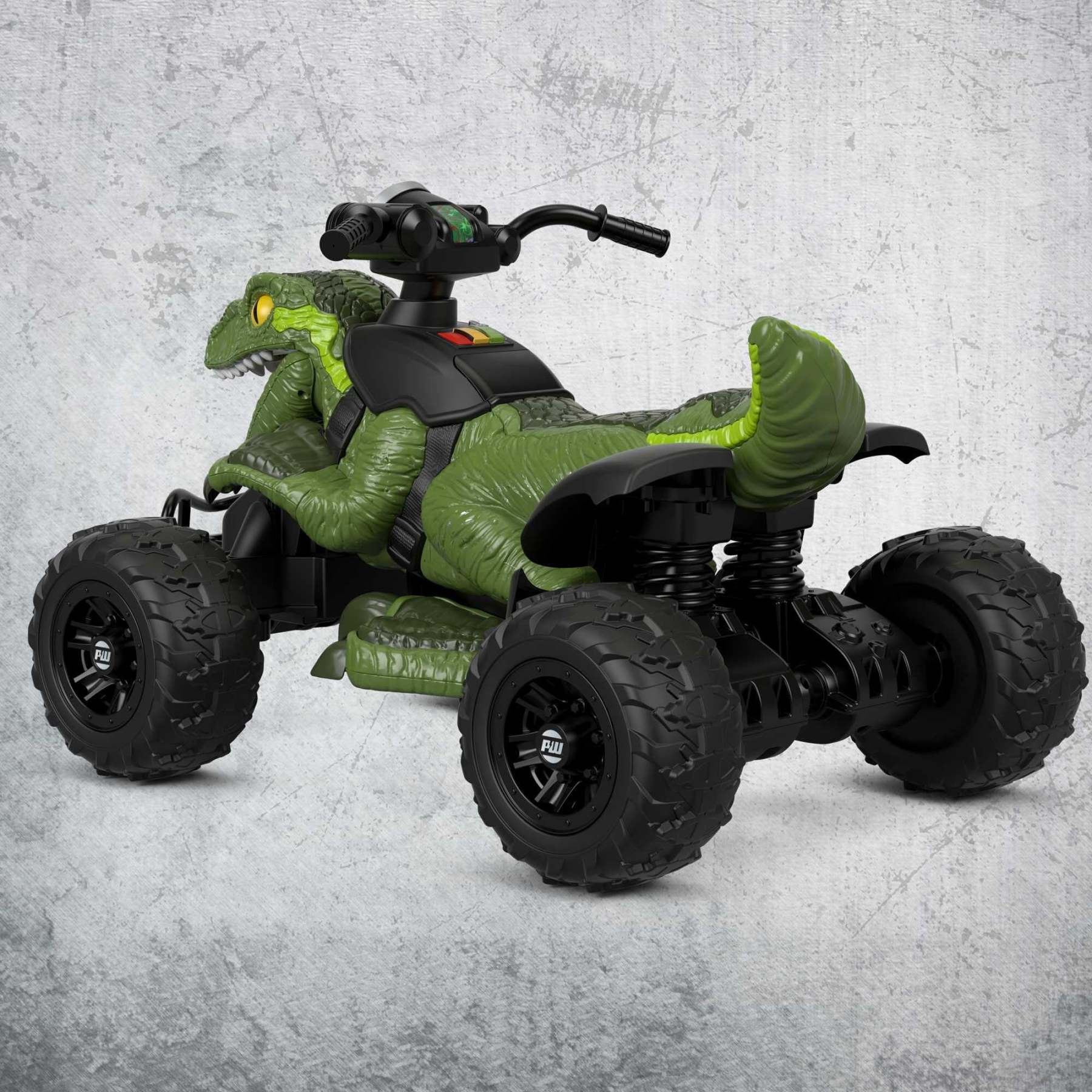 Fisher-Price Power Wheels Jurassic World Dino Racer Ride-On ATV, 6 MPH Green Dinosaur Toy - Image 5