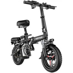 Alternative view of Folding Electric Bike 250W - 14" LCD Display, Removable Battery, Dual Disc Brake, Black