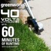 Greenworks 40V Brushless Edger 8", 4.0Ah Battery & Charger Included, Lightweight & Quiet - Image 11