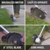 Greenworks 40V Brushless Edger 8", 4.0Ah Battery & Charger Included, Lightweight & Quiet - Image 9